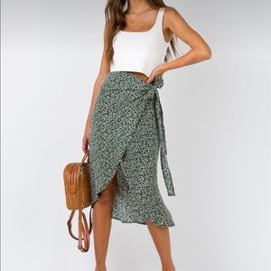 Princess Polly Hazy Floral Wrap Skirt